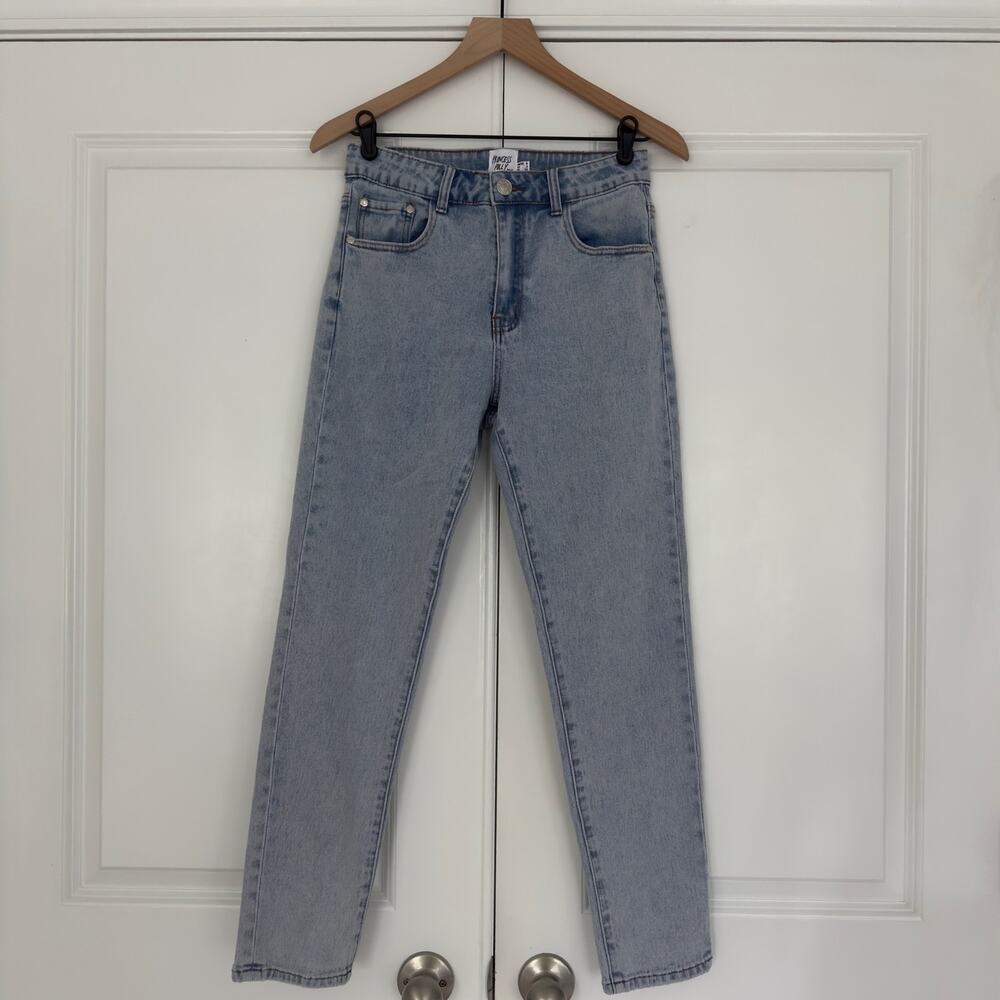 Princess Polly Careline Jeans Light Wash Cotton Spandex Stretch 5-pocket button
